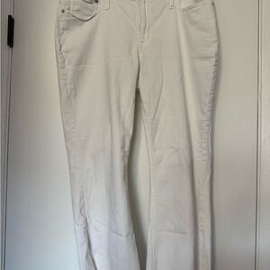 J Crew Mid-rise Crop Flare Women's White Jeans